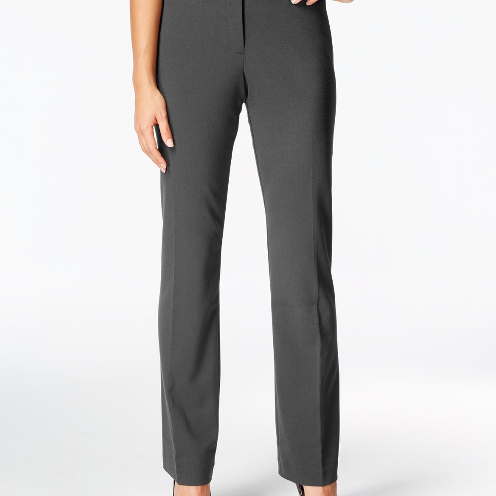 Black Petite Extend-Tab Curvy-Fit Pants